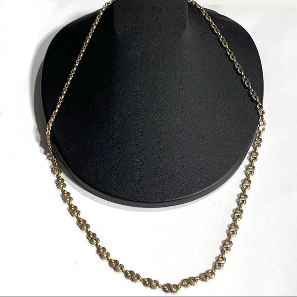 Jewelry - Vintage 14 KT GP Gold Plated Chain Necklace Infinity Figure 8 S Shape Links 24”